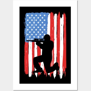 American Flag Airsoft Graphic Posters and Art
